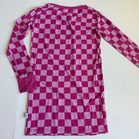 Dream Big Little Co Dreamyzzz Pink Checkerboard Bamboo Pajamas 9/10 - Picture 8 of 12